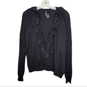 Bisou Bisou Black‎ Cardigan Sweater